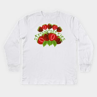 Strawberries Kids Long Sleeve T-Shirt